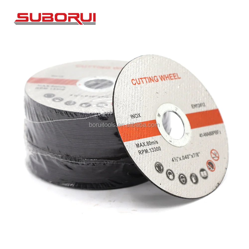 SUBORUI China Metal Cutting And Grinding Disc 4 inch cut off wheel 115mm 4.5 inch Iron Metal Cutting Wheel for metal