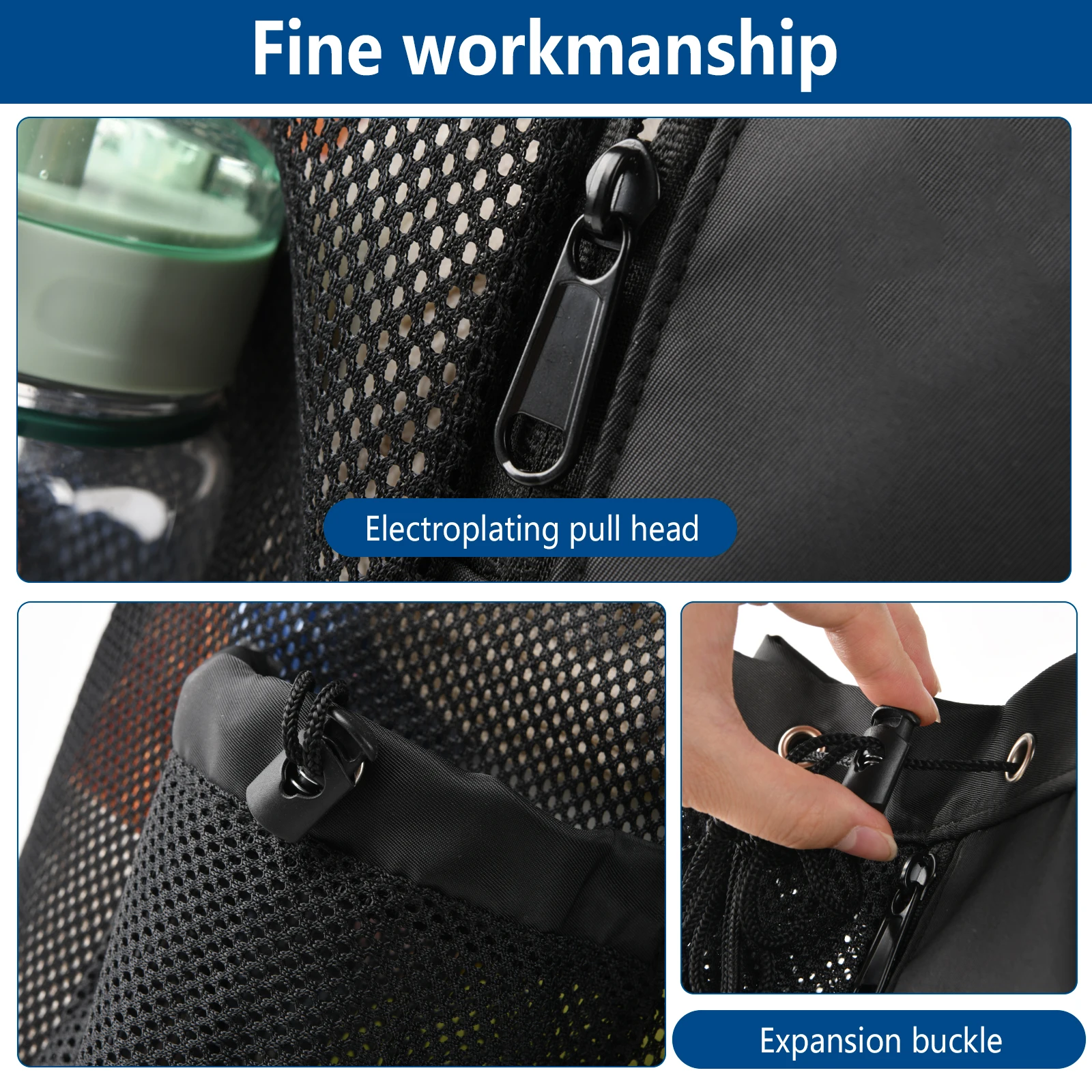 OEM custom polyester gym drawstring Backpack Men wet bag Pocket net mesh beach Semi-Transparent Sports Dance swimming mesh bag