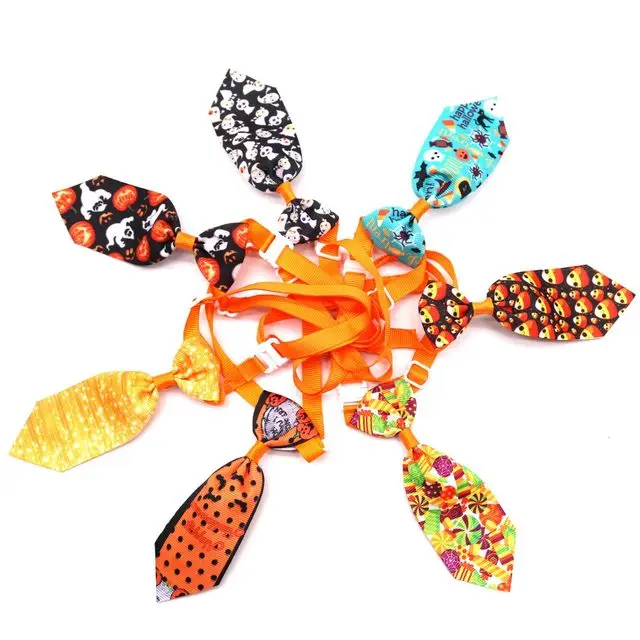 Wholesale Multicolor Holiday Pet Halloween Bow Dog Tie Collar Neck Ties for Dogs