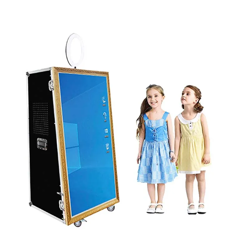 2024 Hot Sale Portable Selfie Selfie Magic Photo Mirror Booth Camera Photo Gif With Fill Light Lamp Manual Touch Screen Magic