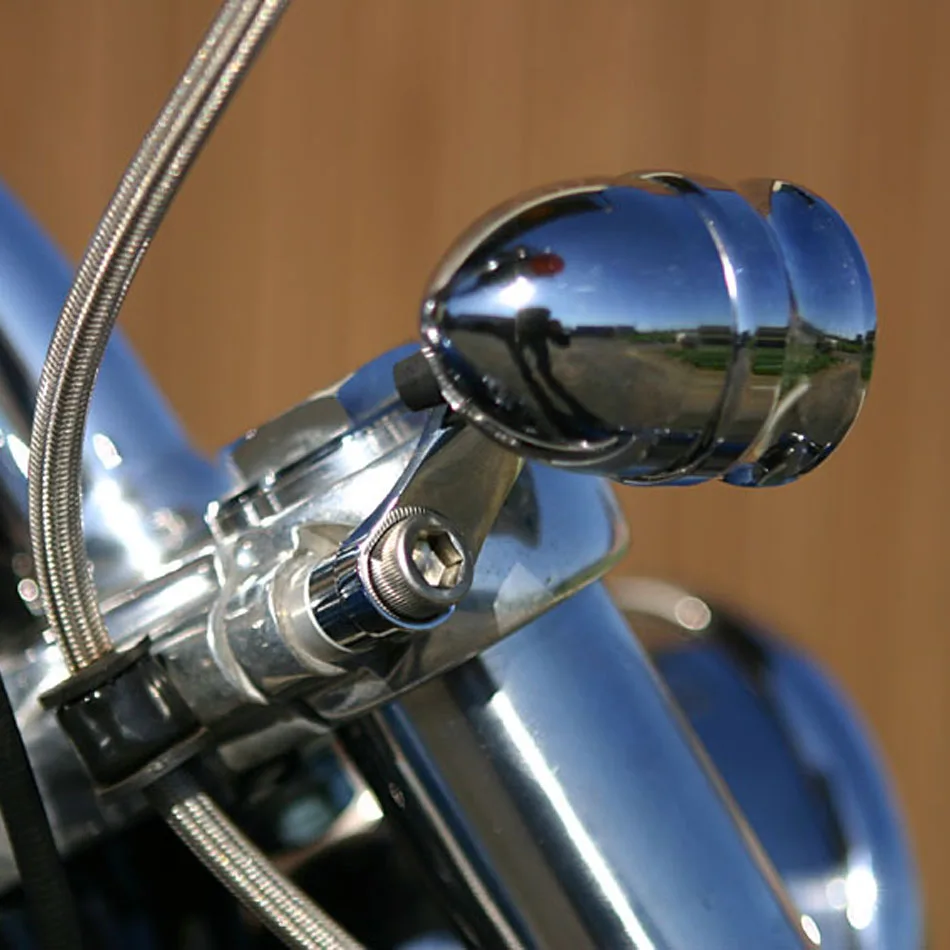 Motorcycle Round Brass Turn Signal Lights For Harley Aftermarket Retro Brass Turn Light