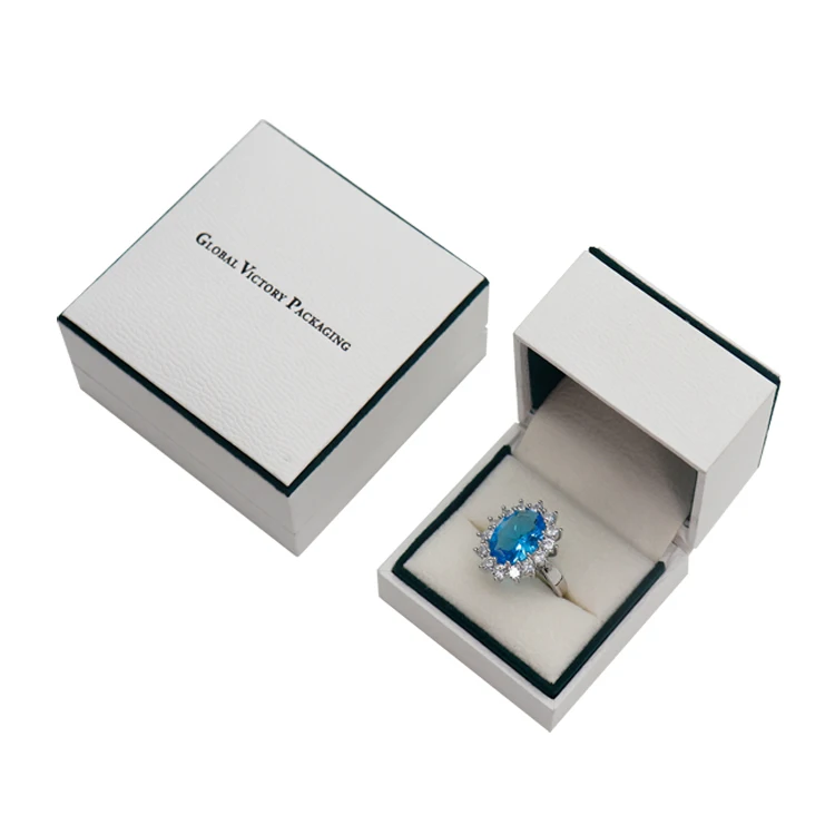 white jewelry ring box packaging jewelry packing box plastic jewelry box