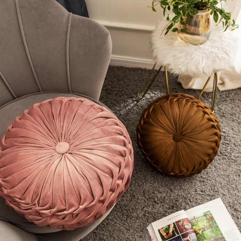 
Cheap Outdoor Round Throw Pillow Target Handcrafted Pumpkin Velvet Floor Pillow Big Throw Pillows Cushion for Kids Chair Couch 