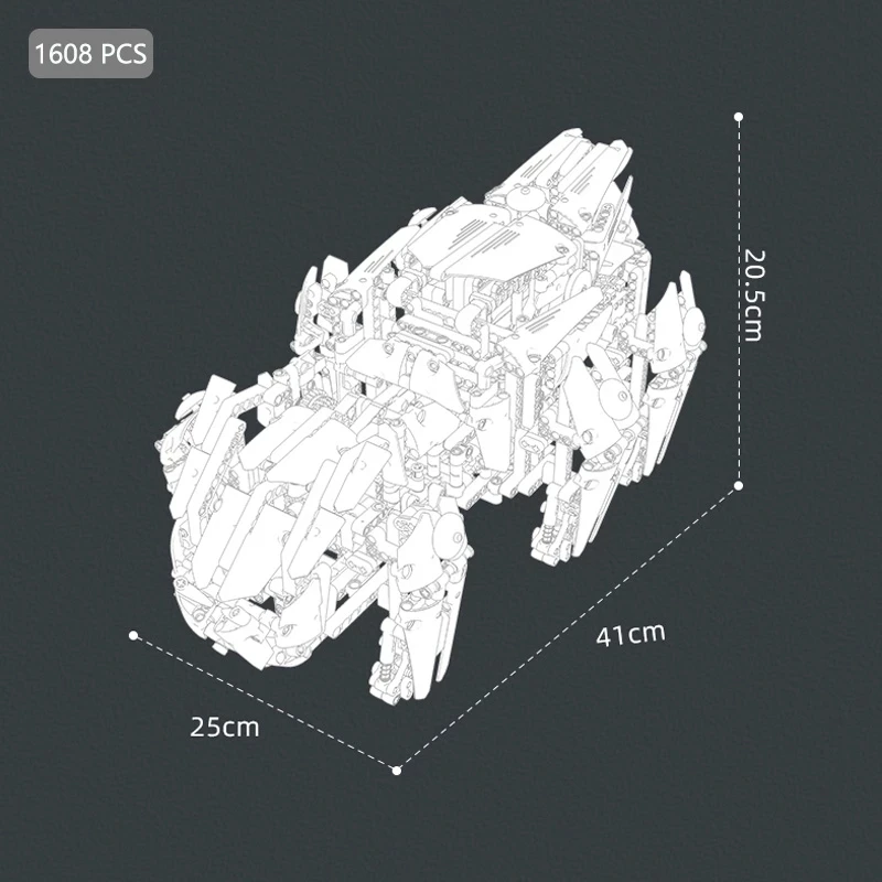 20005 пресс-формы King 1608 шт. Радиоуправляемая машина Hexapod технические строительные блоки ходячий танк Кирпичи Сборная модель игрушка для детей
