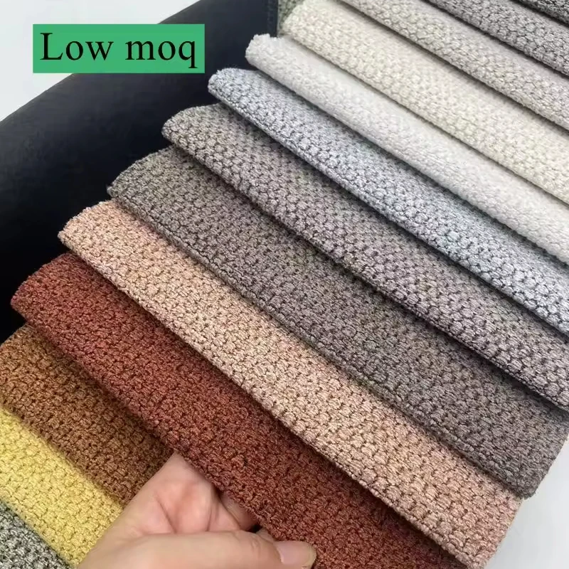 low moq Professional excellent  new t Low moq yarn dyed coated linen cotton sofa fabric