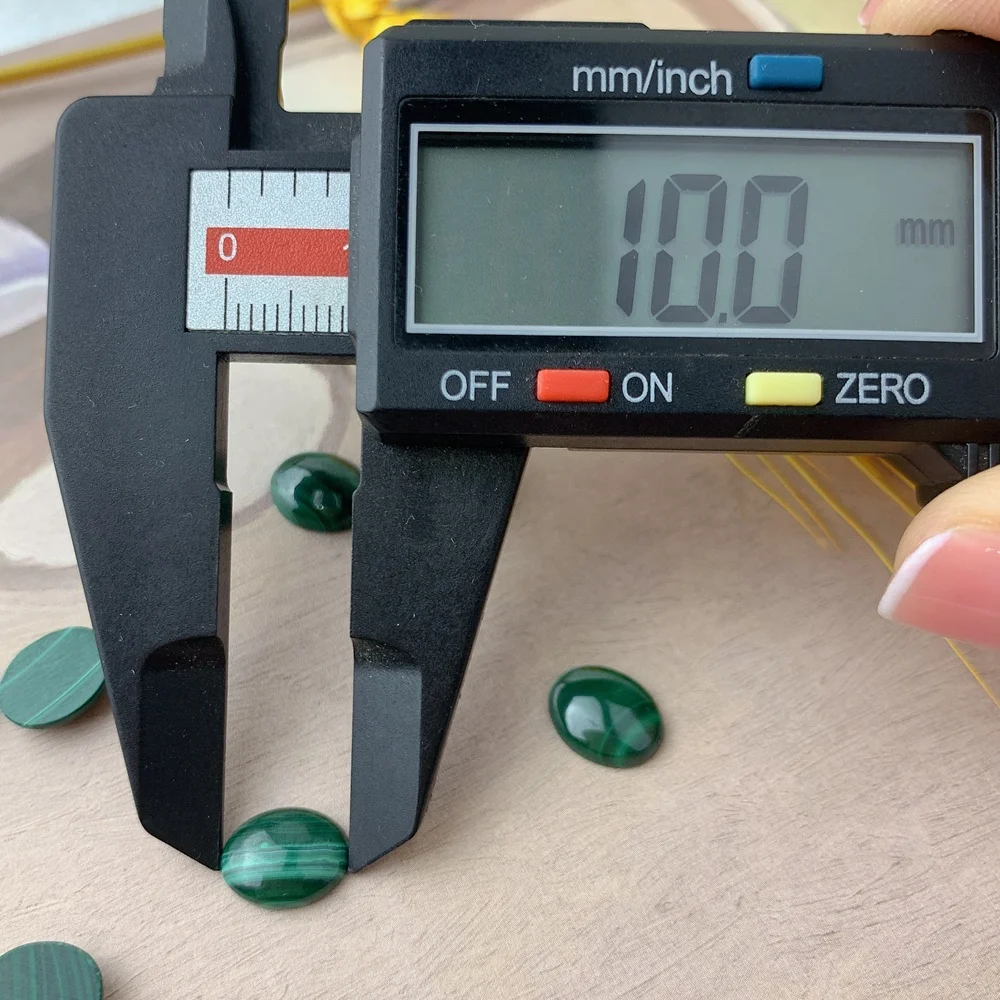 Wholesale custom oval natural stone malachite cabochon loose gemstone for jewelry inlaid rings charm accessories