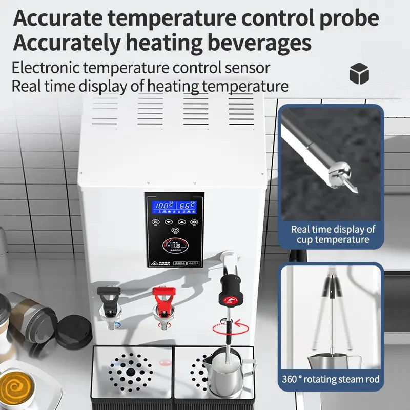 Commercial Double head Electrical Water boiler with steam Milk foaming Frother Machine