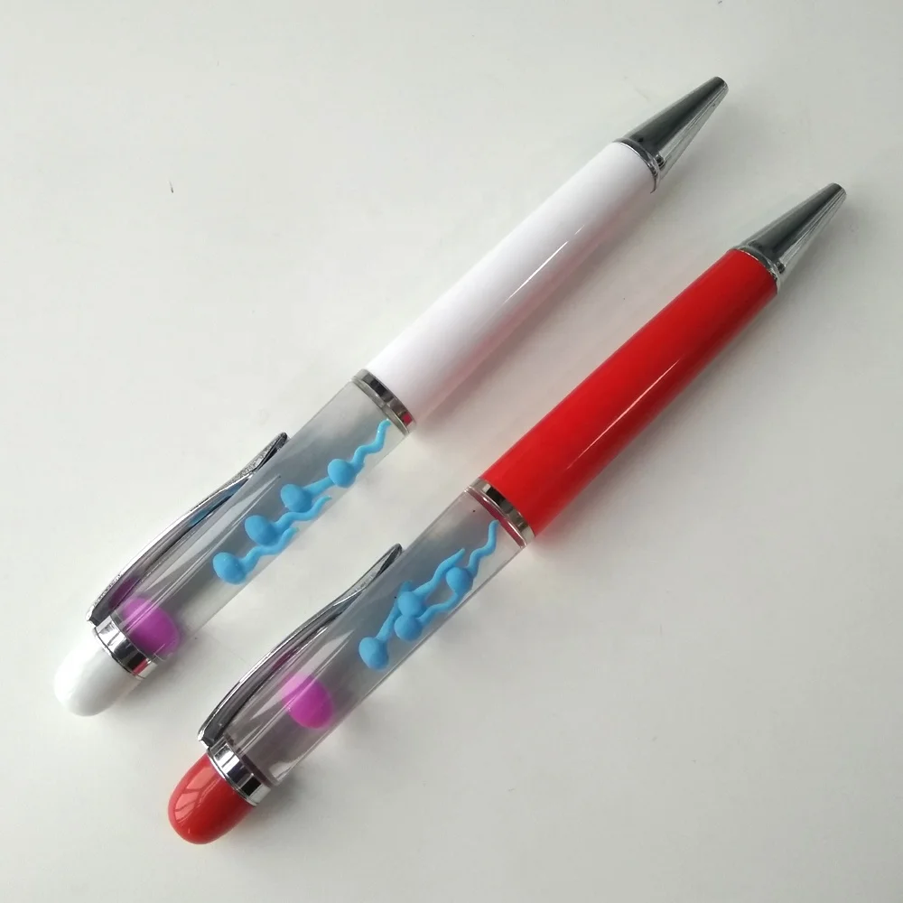 
2D 3D floater liquid oil floating ball pen 