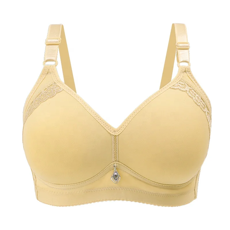 Factory Cheap Bra Wire Free Thin Soft Girl Lady Non Padded  Big Size Bras For Big Breast Women