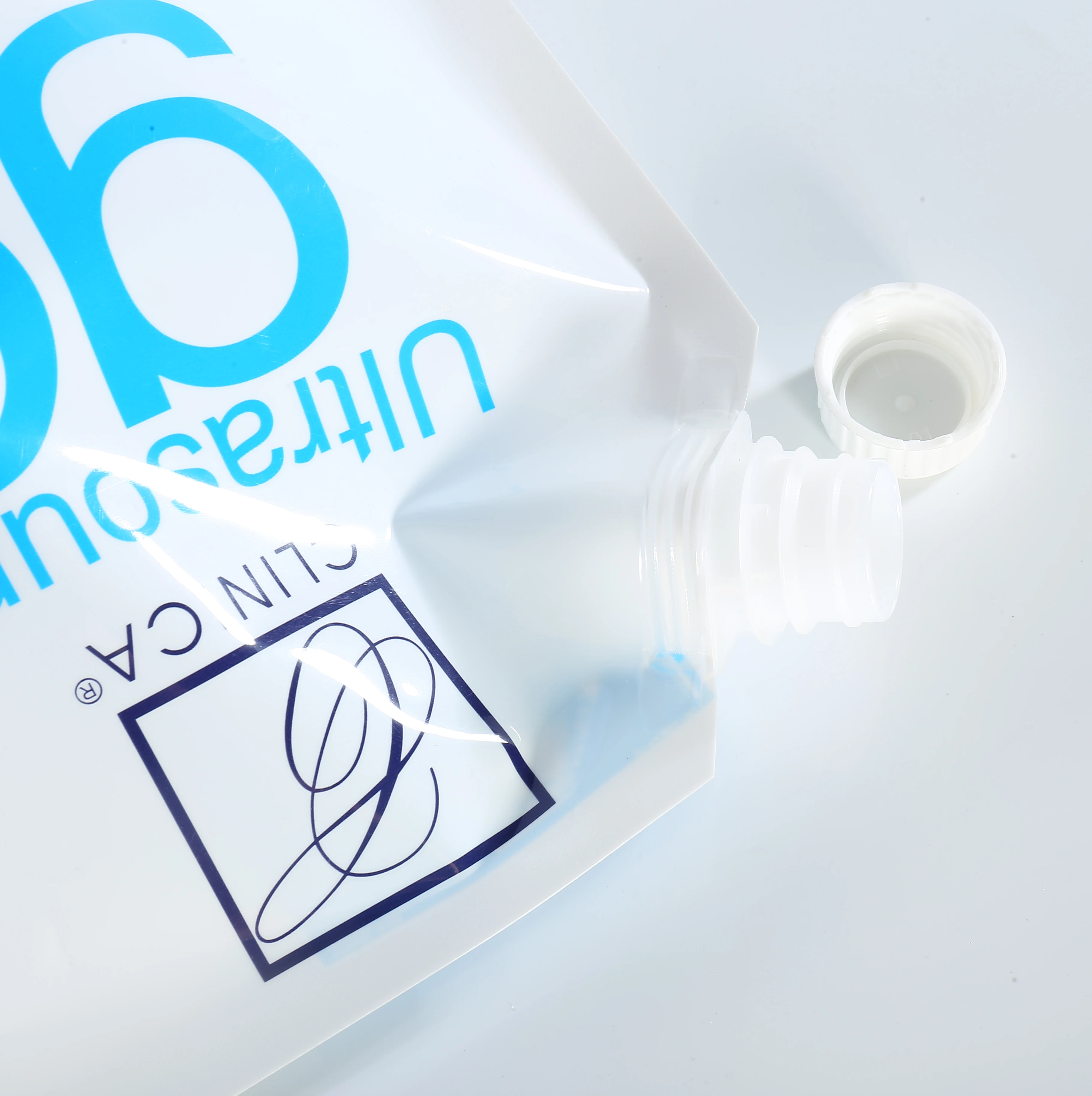 5 литров связывающий агент пластичный упаковывать стоьте вверх мешок для медицинских CE-GEL ультразвуковой связующая среда гель с ручкой