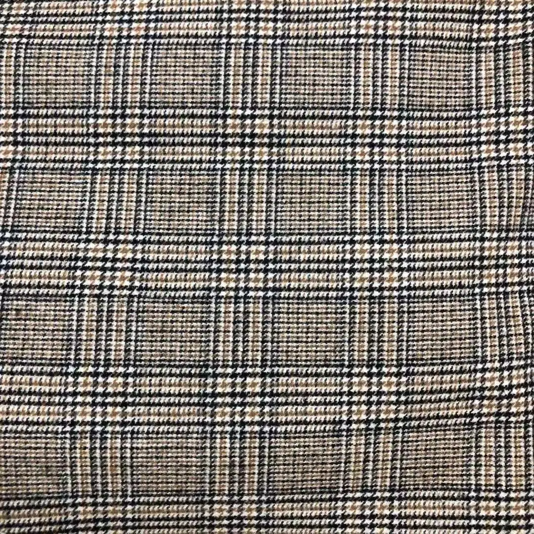 450g/m 15%Wool All season Suit, skirt woolen cloth fabric houndstooth tartan plaid Flannel  Wool Fabric