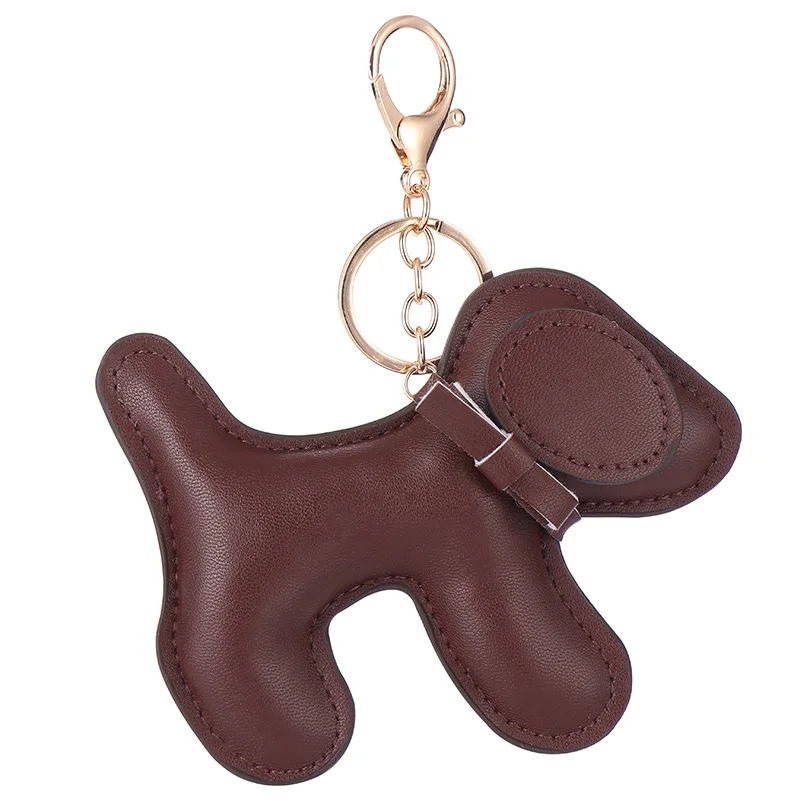 Cute Horse Keyring Animal Key Chain Women Bag Charm Pendant Accessories Horse Keychain Alloy Luxury Handmade PU Leather Gift PVC