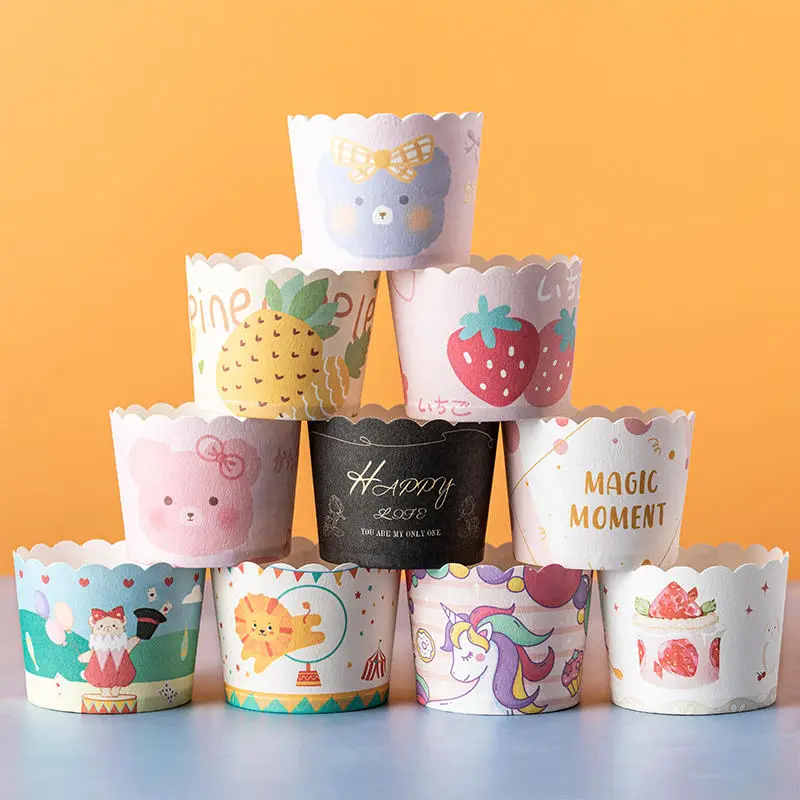 wholesale Cupcake muffin cup Air fryer special chiffon paper holder for baking oven