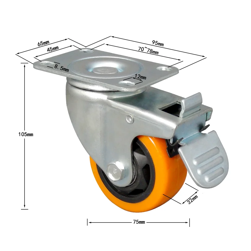 Медицинские колесные диски, бесшумные колесики, полиуретановые прозрачные бесшумные колесики для тележек, полипропиленовые колесики