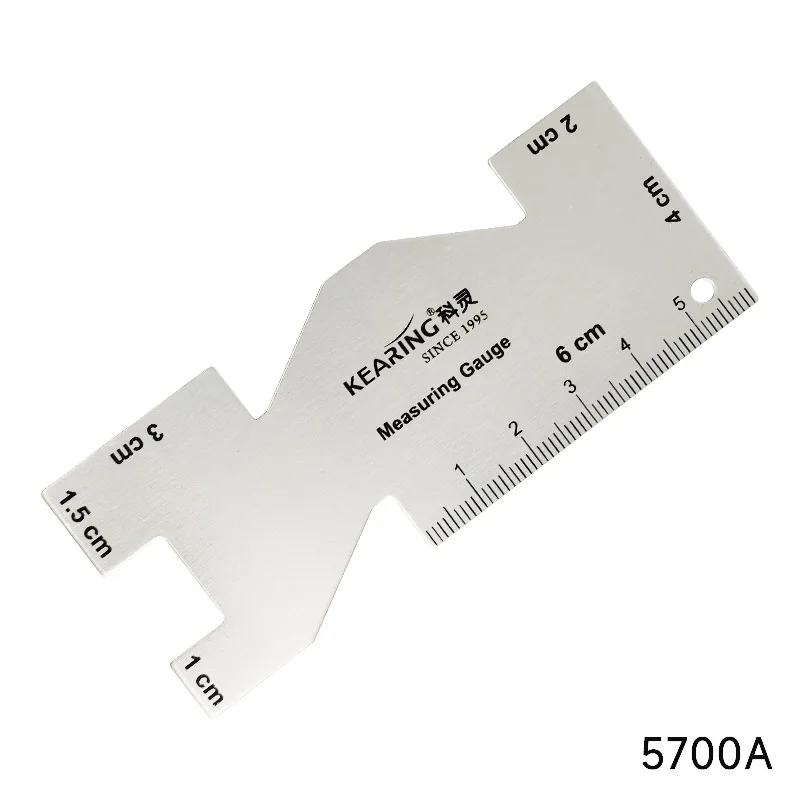 Metal Thickness Measuring Ruler Hand Quilting Sewing Gauge Sewing Triangle Ruler Clothing Design Cutting Ruler