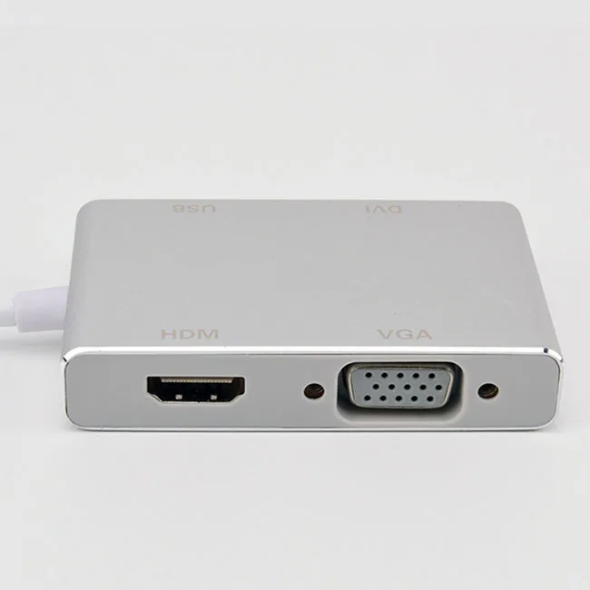 4-в-1 Thunderbolt3 USB-C на HDMl/dvi/vga кабель адаптера
