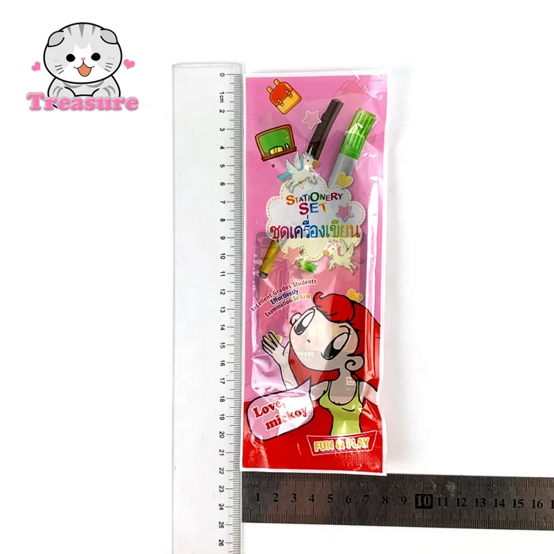 Pen surprise bag toy candy cartoon card