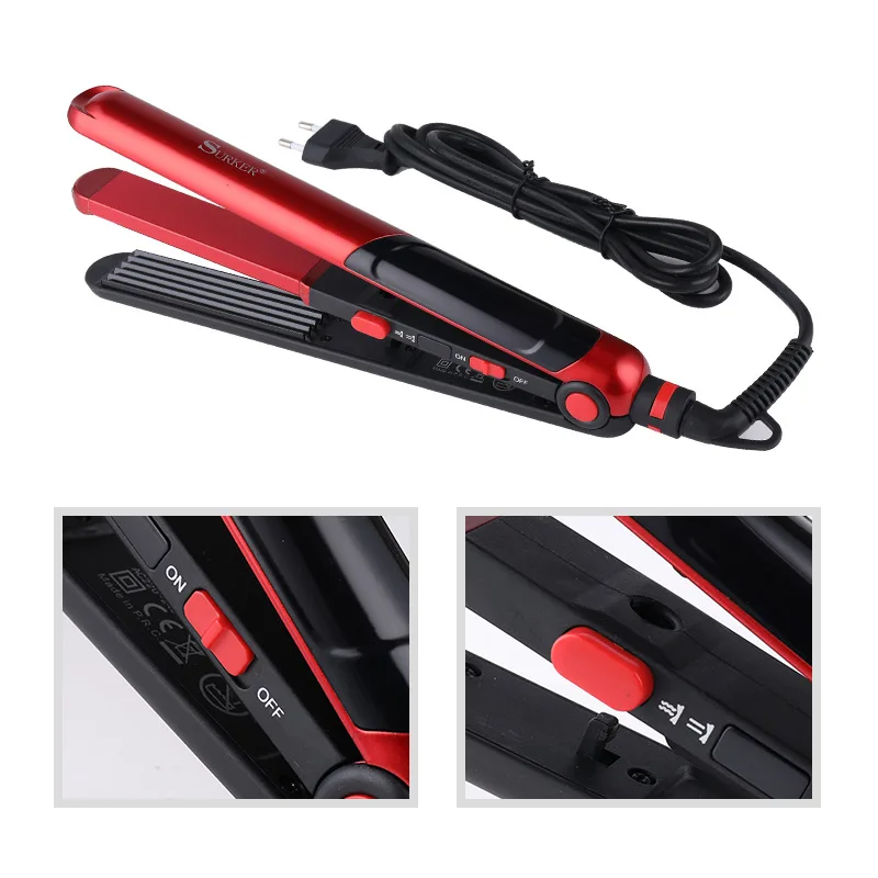 SURKER 3 In 1 Hairstyle Professional Hair Curling Iron Female Hair Straightener