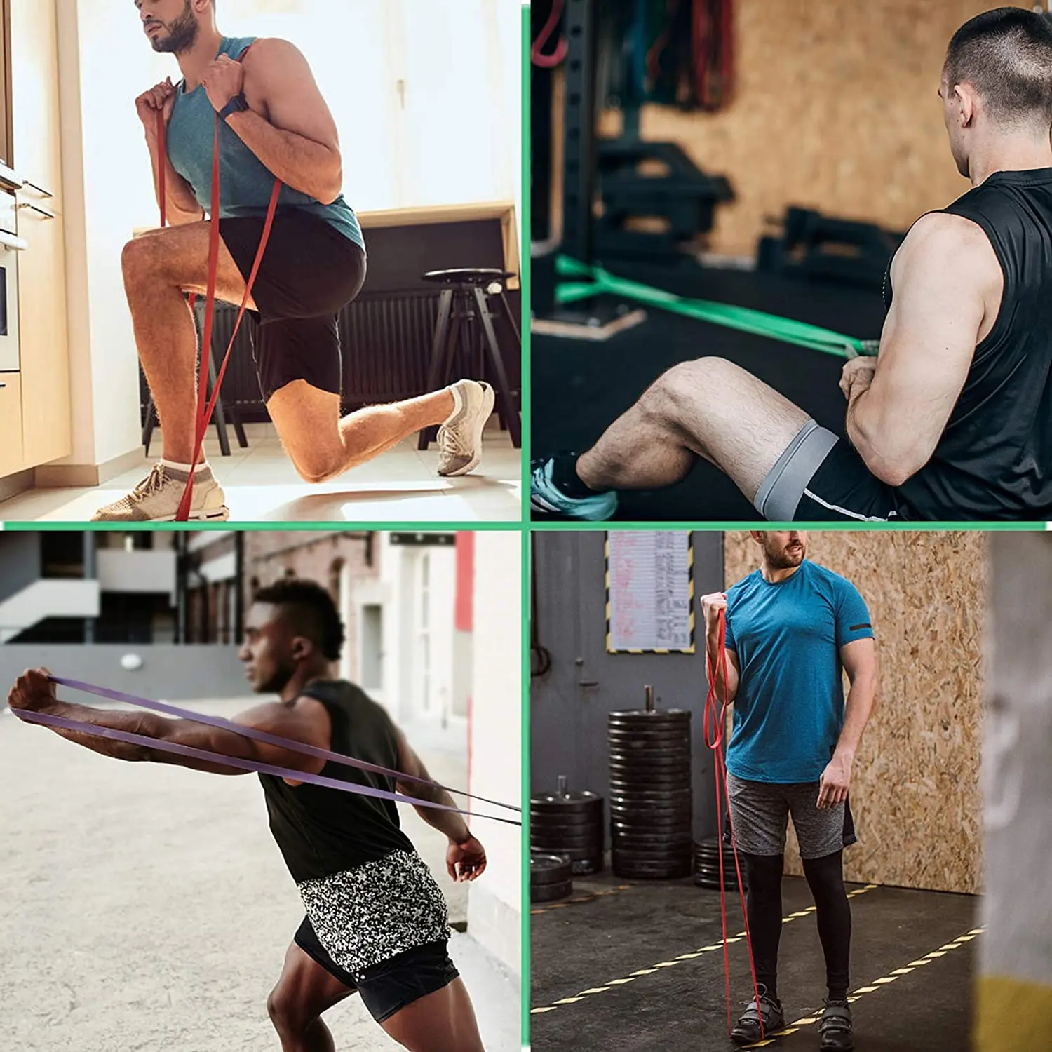 Wholesale Yoga Loop Tpe Gym Fitness Resist Custom Logo Exercise Elastic Long Resistance Band Set