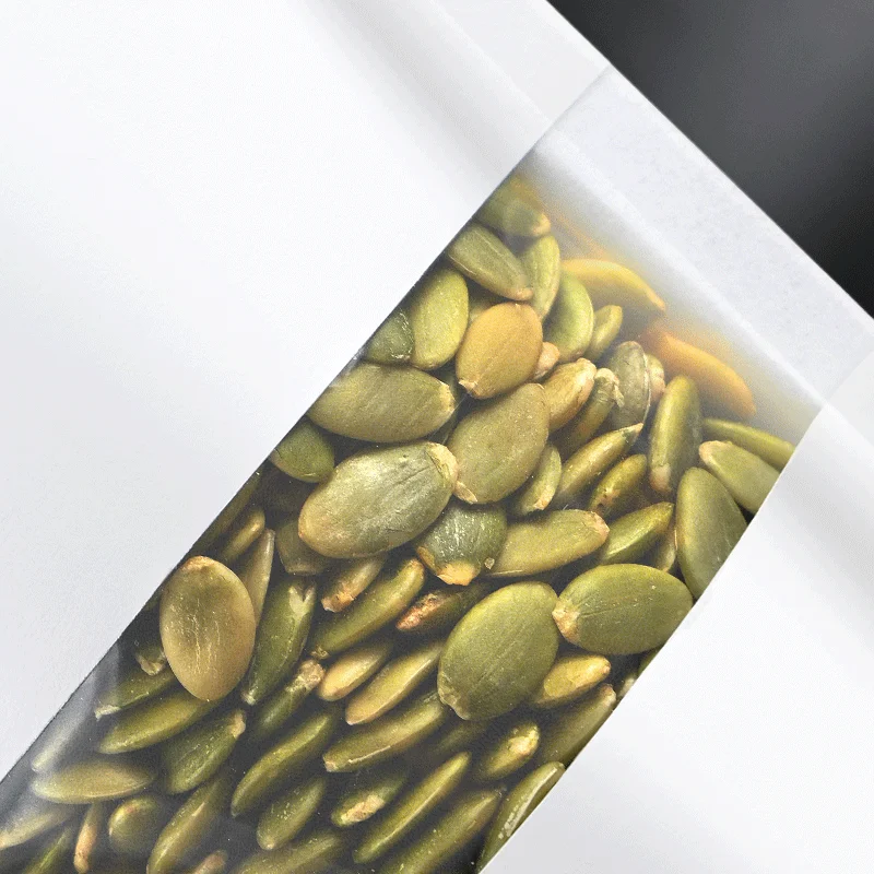 Fast shipping white kraft paper doypack dry fruit packaging ziplock spices nuts packaging bags