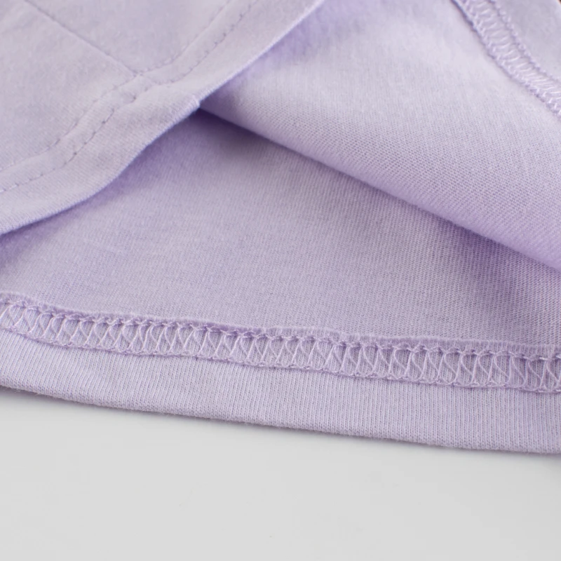 Modern Purple Children`s Clothing Kids Short Sleeve Girls T-Shirt for Summer