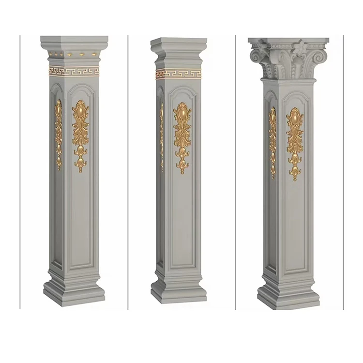 Outdoor Decorative ABS plastic concrete cast in place roman square and round pillar mold for cement columns