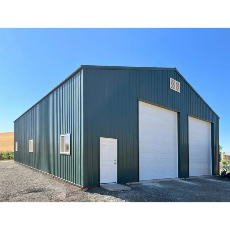 Сборный легко собираемый стальной гараж стальная конструкция 2 автомобиля металлический