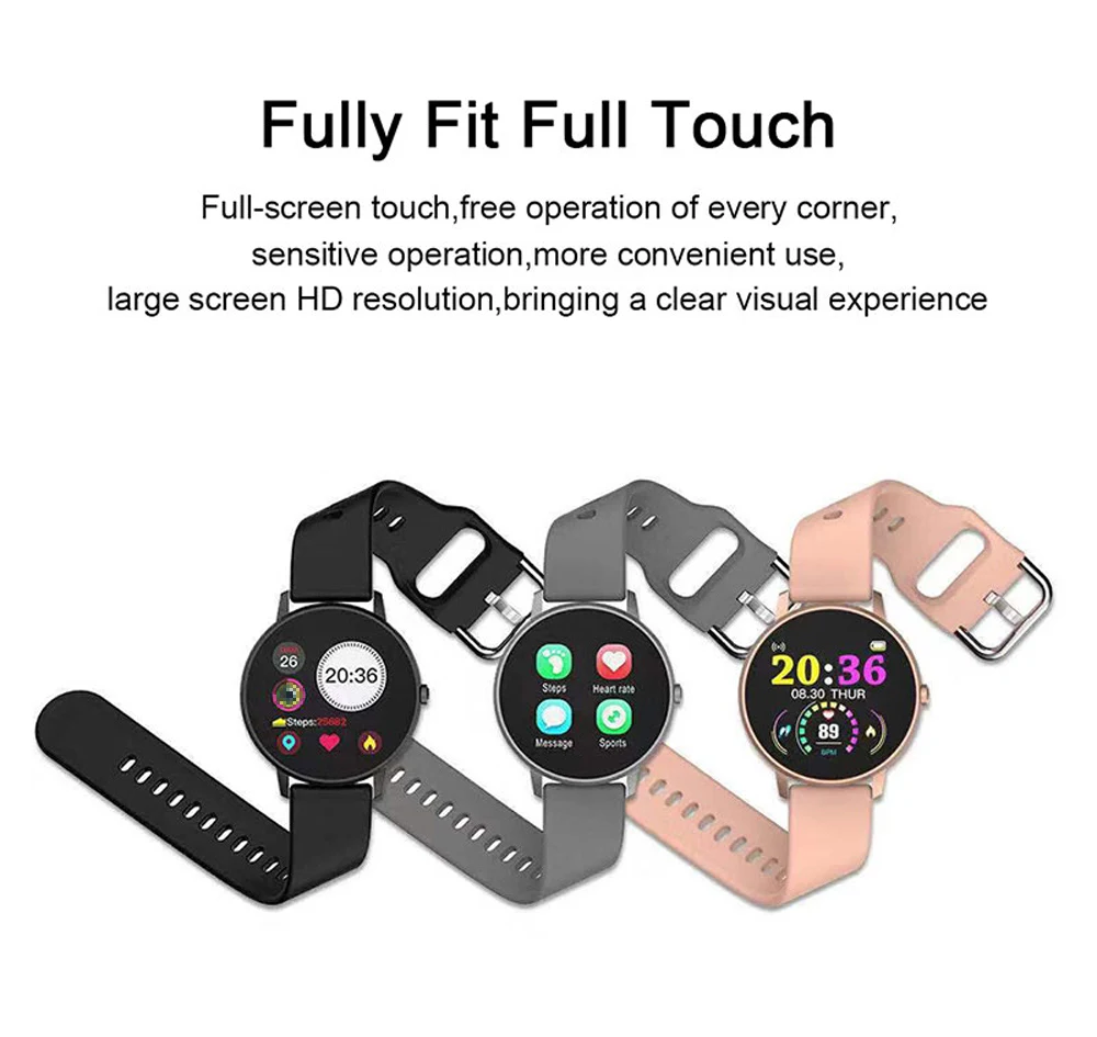P8Y Touch Smart Watch Bracelet Men Blood Pressure Smartwatch Women Waterproof Heart Rate Tracker Sport Watch For Android IOS