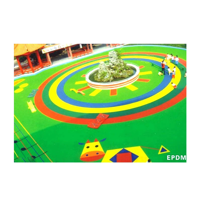 Varieties of EPDM granules for playground surface wetpour mixing with Pu binder