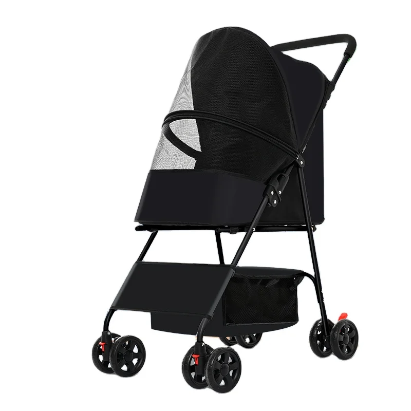best sell pet buggy dog cat stroller with detachable double carrier