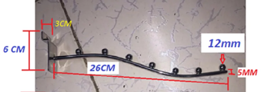 Hot sale slot plate hooks, electroplating hanger for exhibition,iron plated chrome slatwall display accessories, clavo de mallas