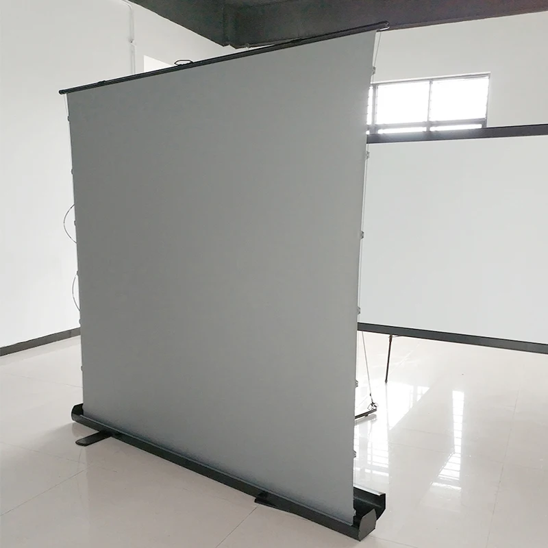 XJK 100inch 16:9  Floor-up projection screen  Pull Up Alr Projection Screen With The black Crystal For The 3d 4k Projector
