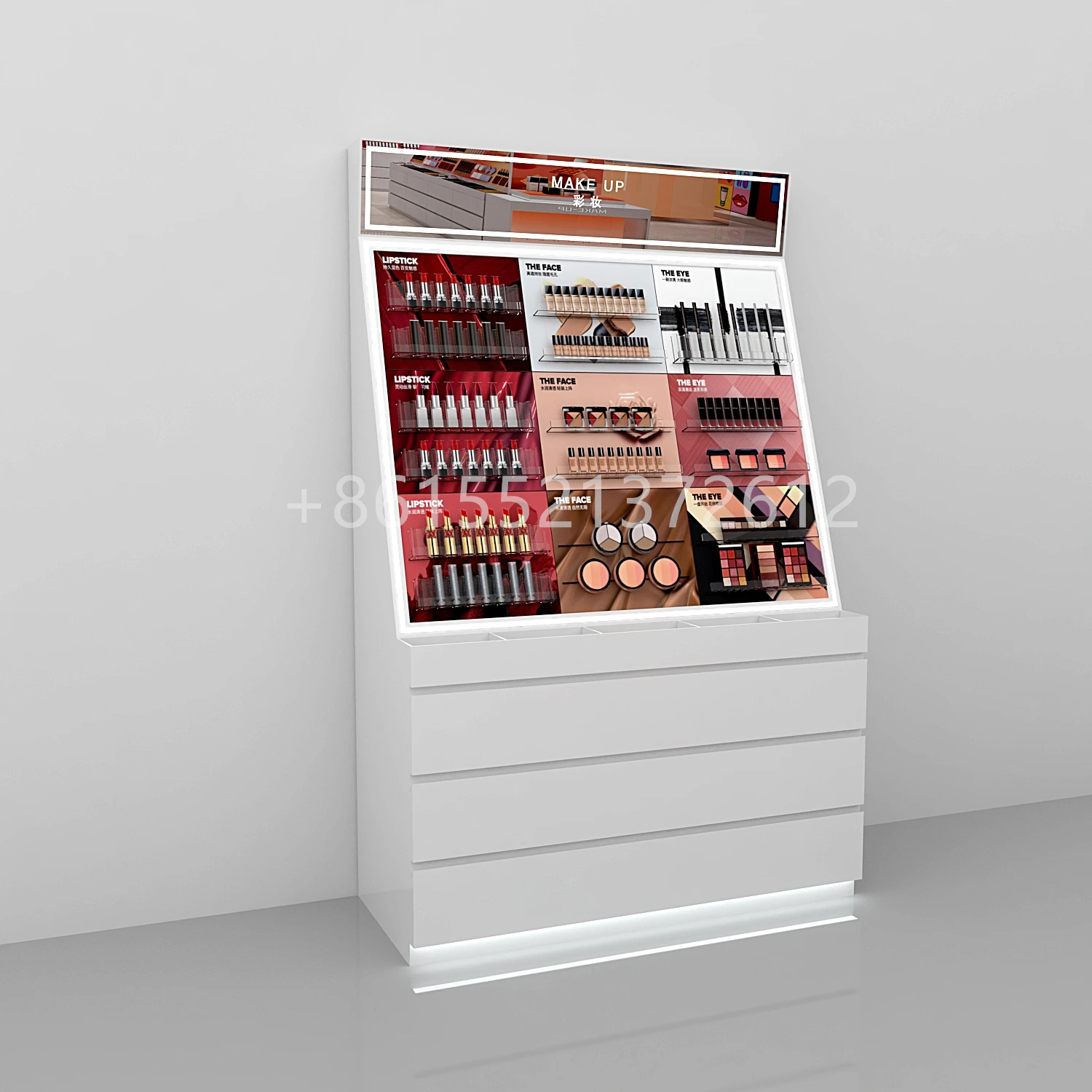 Beauty salon shelves Cosmetics display Makeup cabinet Lipstick stand holder Beauty Cosmetics Perfume store shelf