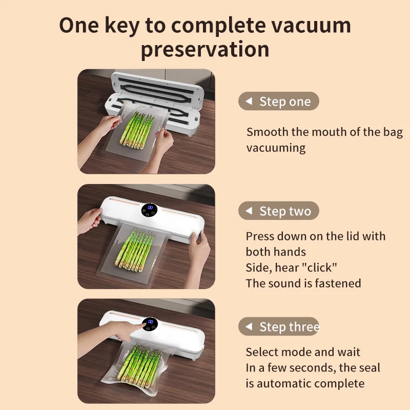 Electric High Vacuum Heat Sealer Genuine Small Kitchen Appliance for Food Household Plastic for Home Use