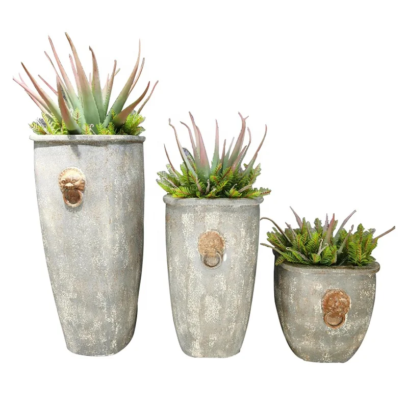 Декоративные цветочные горшки из стекловолокна для гостиной