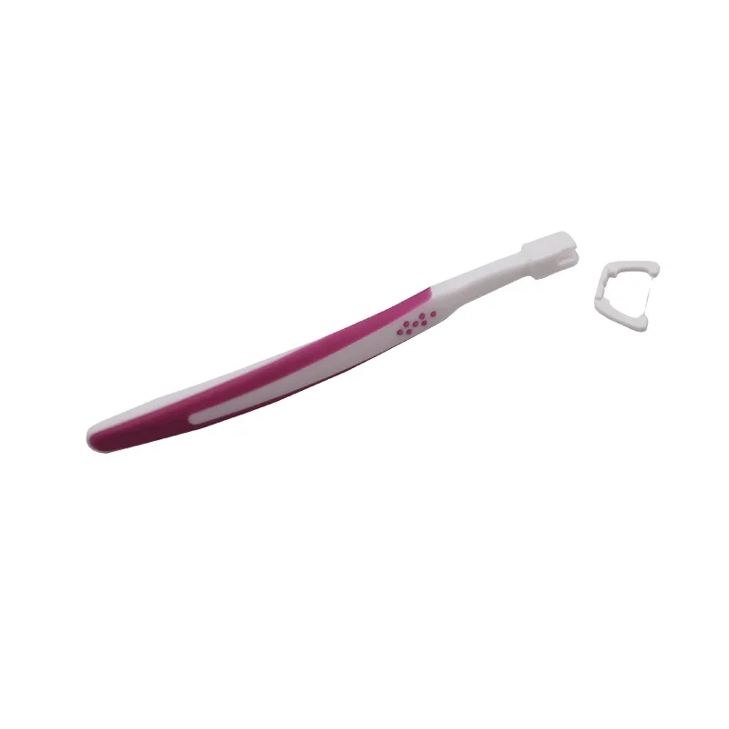 OEM Brand long handle dental floss toothpick  Y shape holder dental flosser pick dental floss holder with refillable heads