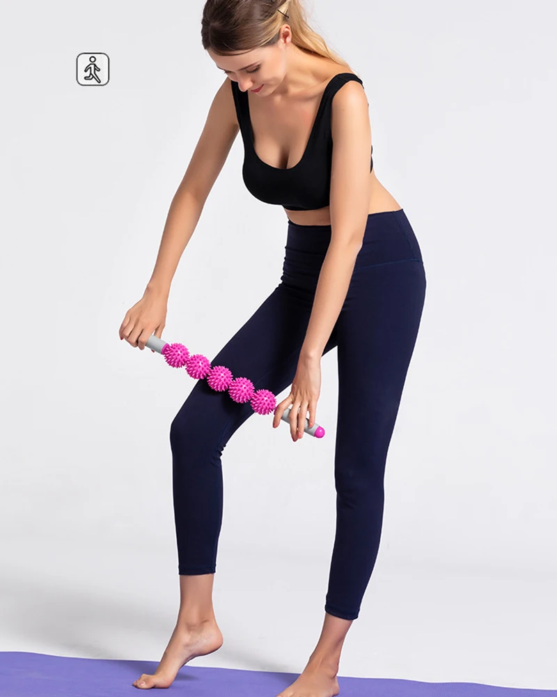 5-Ball Yoga Stick Roller for Body Muscle Fitness Training & Training Muscle Point for Foot Hand Leg Arm Waist Massage