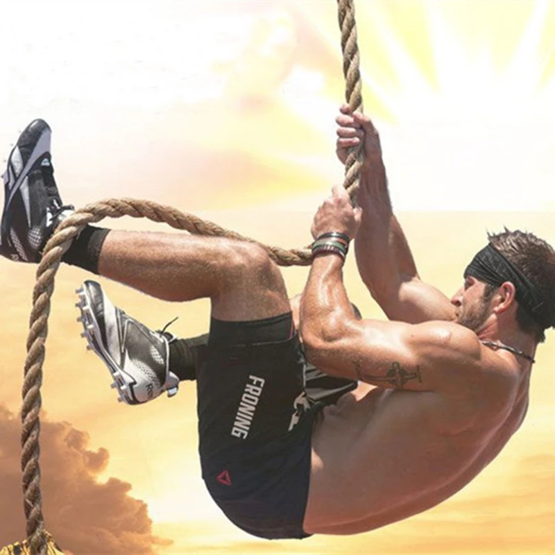 Jute Sisal Material And Natural Hemp  Color Cross Fit Training Rope Cheap Climbing Jute Rope