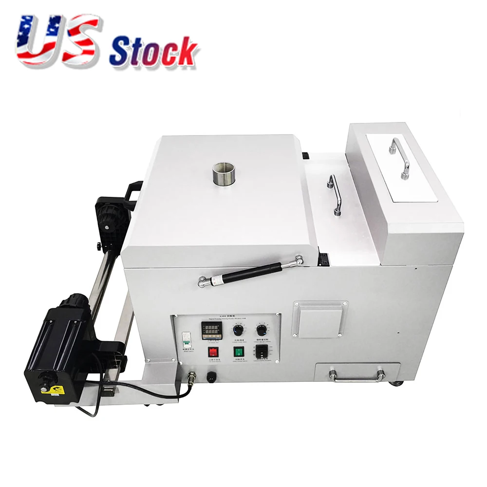 US Stock CALCA 13.4in (340mm) White Automatic TPU Adhesive DTF Powder Shaker and Dryer Unit Direct to Film Machine Wholesale