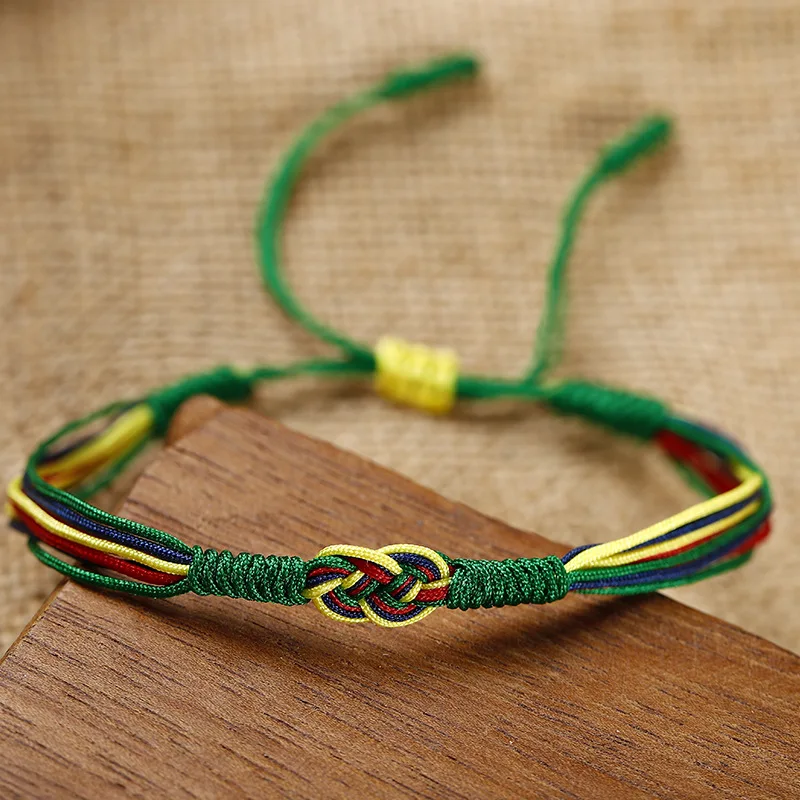 Custom Countries Flag Woven Bracelets American Spain National Flag Tibetan Handmade Braided Tread String Rope Knot Bracelet