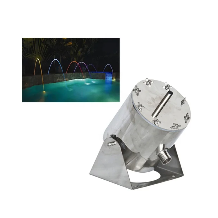 Laminar water jet fountain with color controller laminar flow