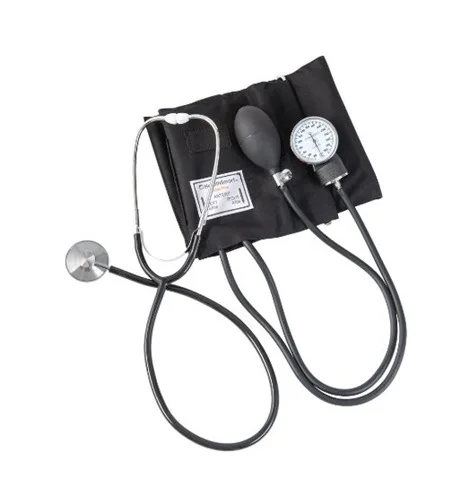Medical standard manual aneroid sphygmomanometer with stethoscope