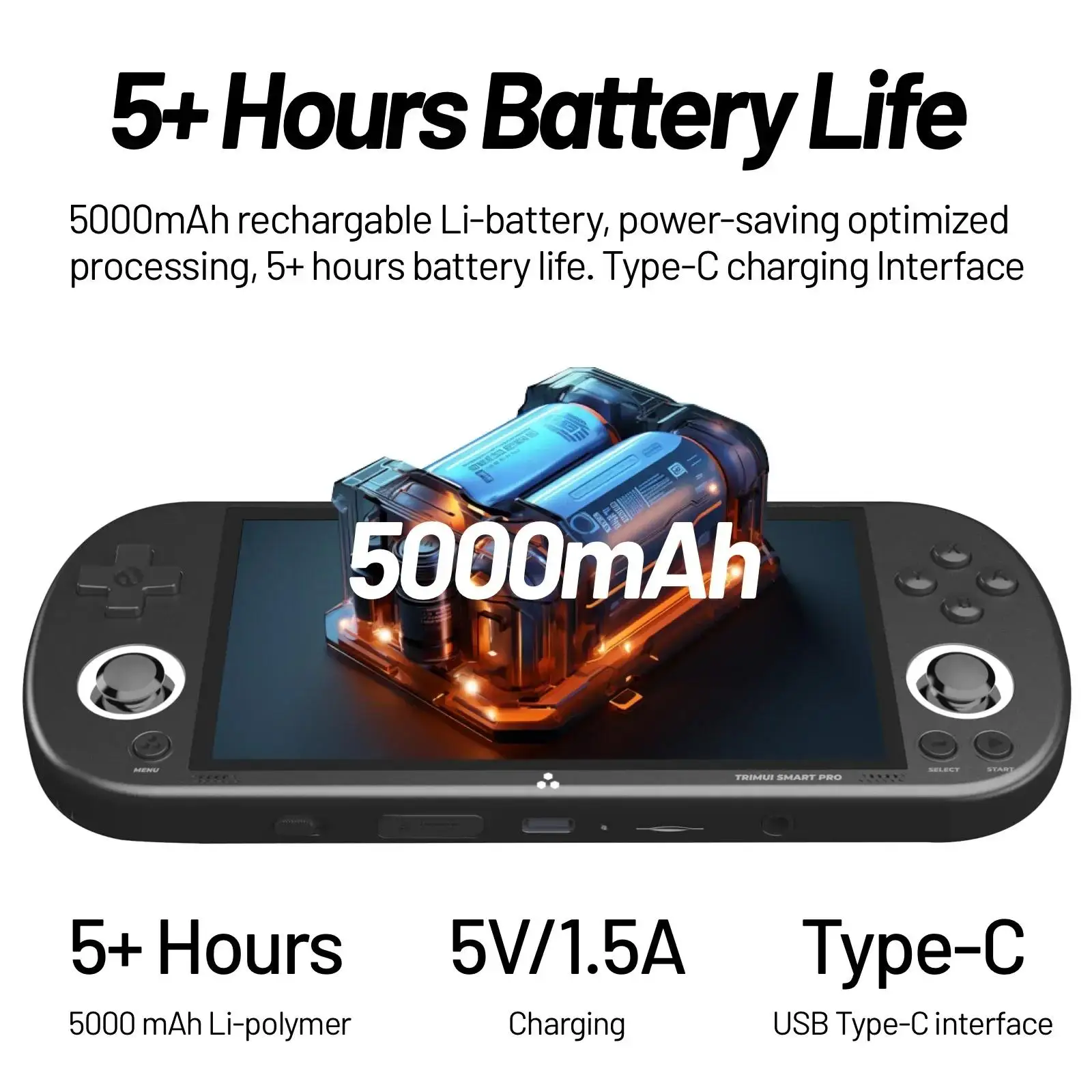 2024 New Arrival Trimui Smart Pro Handheld Game Consoles 4.96 Inch Ips Pocket Game Consoles Linux Game Players