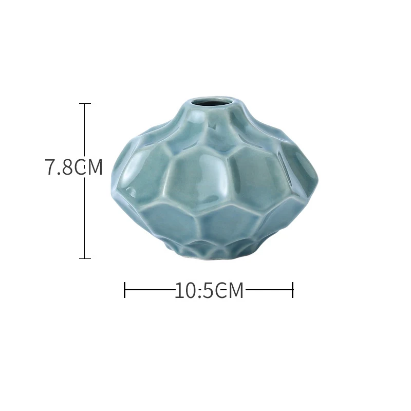 OEM ODM ceramic plant pot handicraft glazed geometric shape succulent basin home decoration garden flower pots