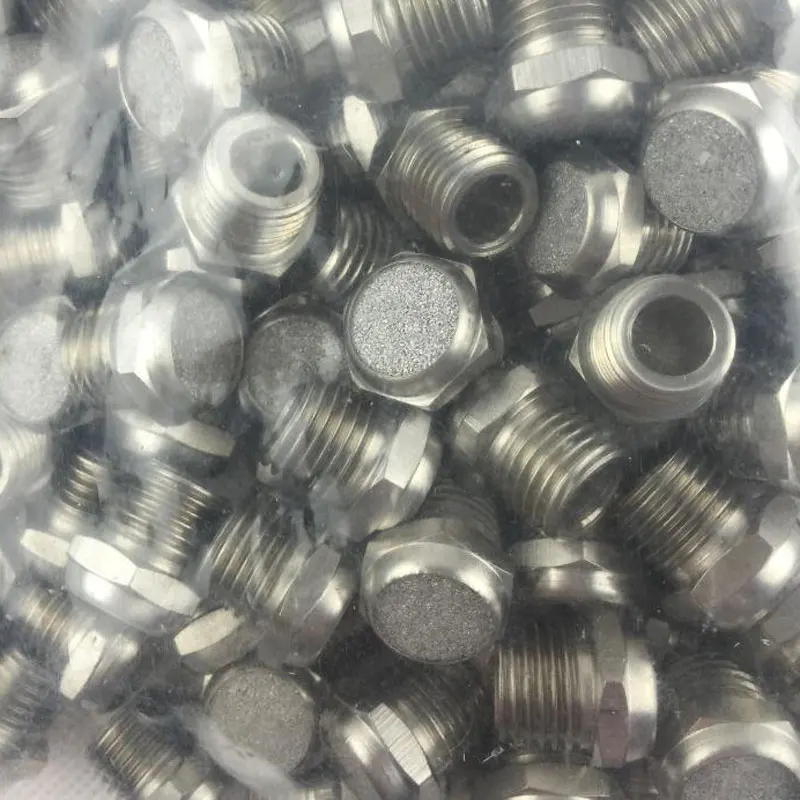 Pneumatic part air silencer SS316 SSM Flat head SSV pneumatic muffler