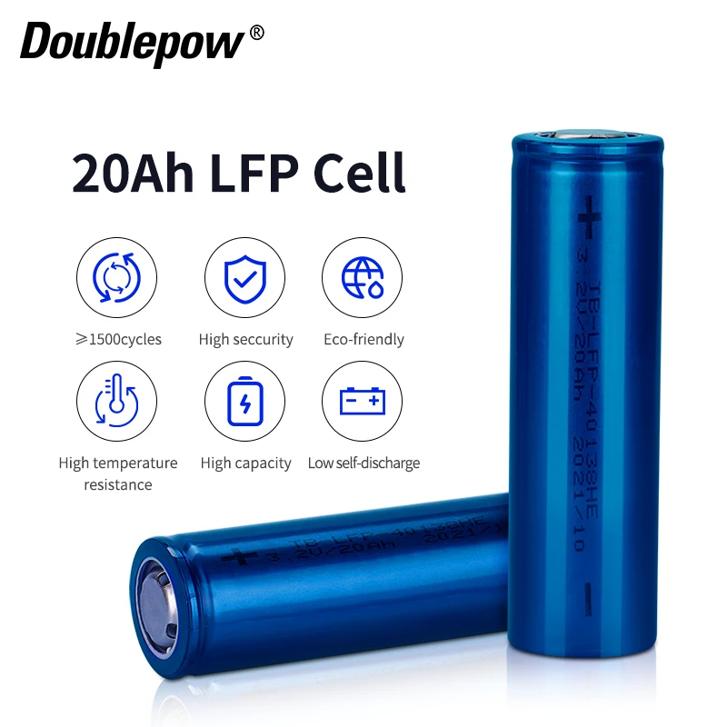 Doublepow 3 2 В 20Ah-100Ah аккумуляторная батарея цилиндрическая LiFePO4 LFP для бытовой электроники