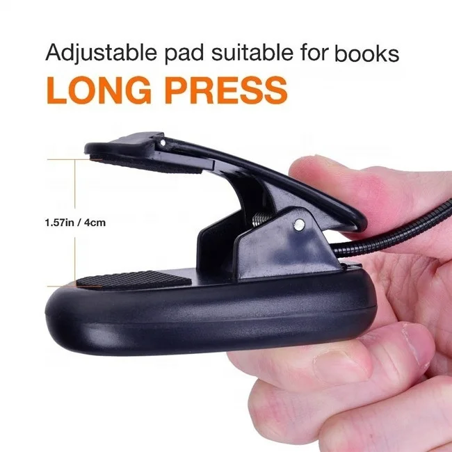 Book Light Eye-Care Clip Warm USB rechargeable book light