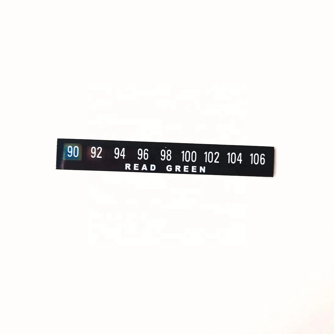 Stocked 90-106F Household Liquid Crystal Thermometer Strips Temperature Scale for Accurate Temperature Reading