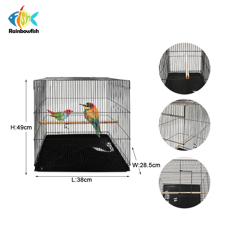 
foshan producer directly sale size 38*28*49cm parrot canary corner cages with folding function commercial portable outdoor 
