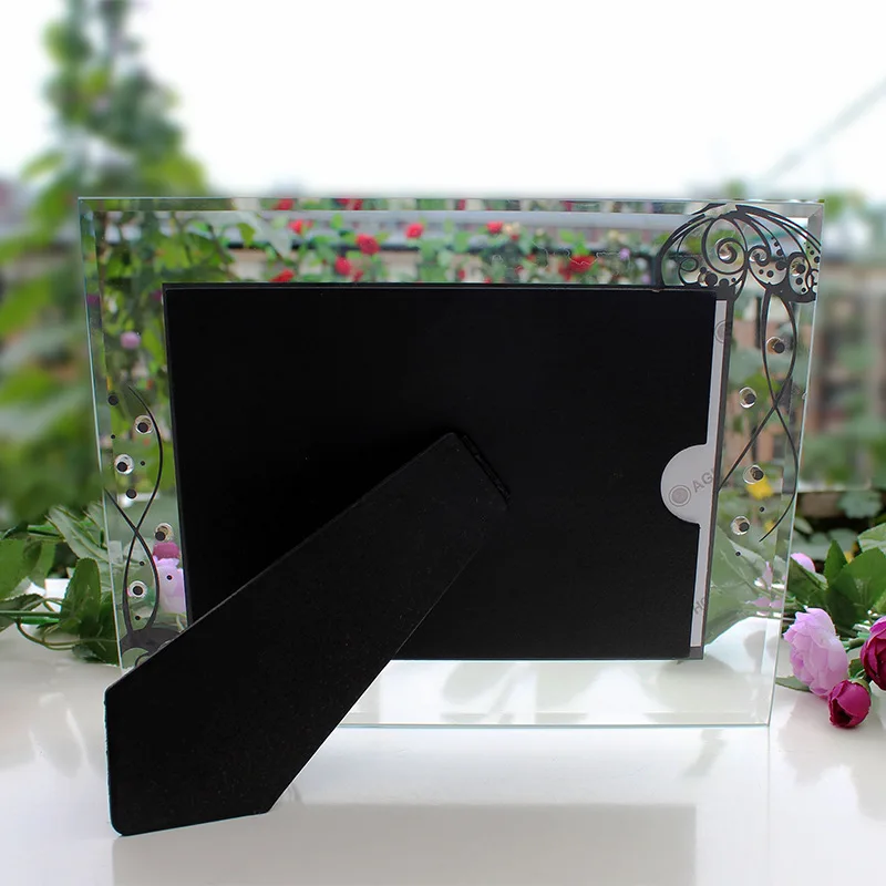 Mosaic Process Glass Edging Picture Frame Desk Crystal Glass Photo Frame